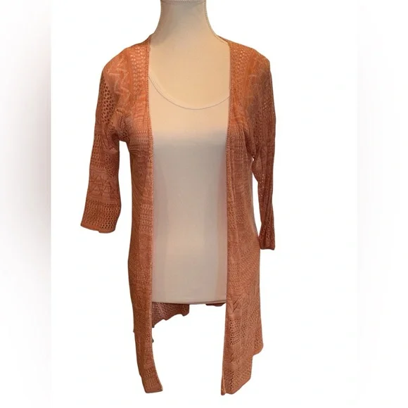 Peach Crochet Cardigan - Picture 5 of 5